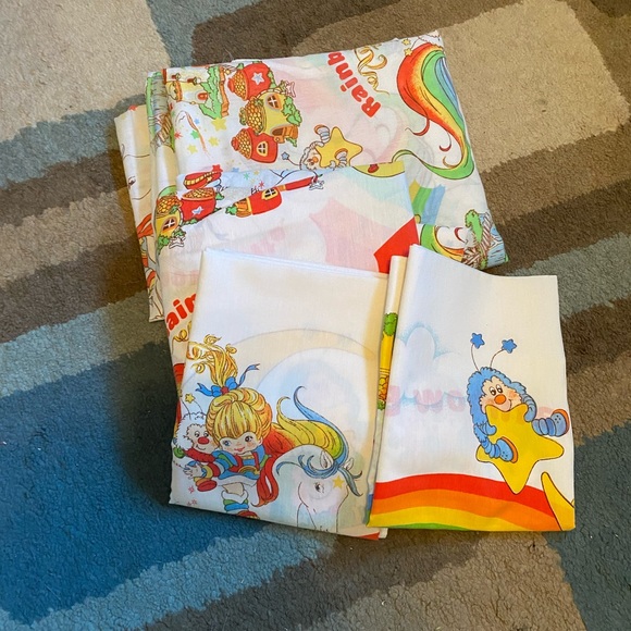 Hallmark Bedding Vintage Rainbow Brite Full Sheet Set Poshmark